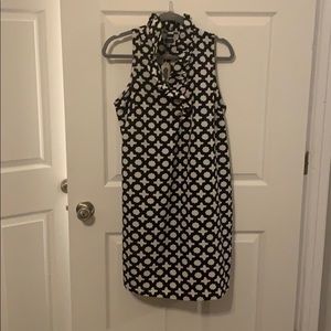Black & white patterned sleeveless dress (Mudpie)